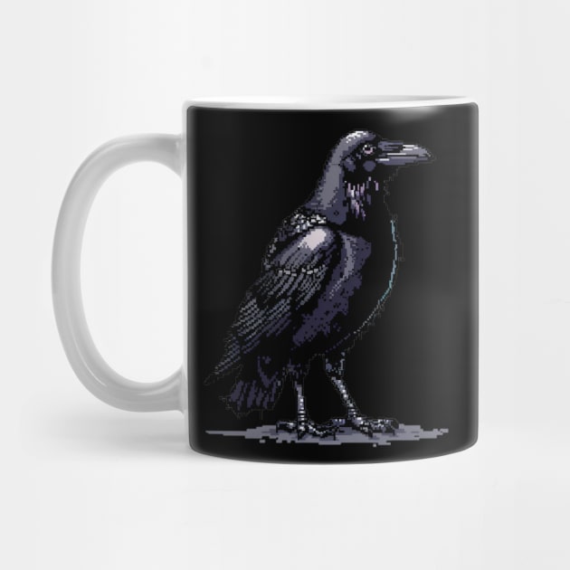 Pixelated Crow Artistry by Animal Sphere
